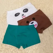Ropa interior de algodón para niños, pantalones cortos de dibujos animados, bragas para bebés, bóxers a rayas, HH, 3 piezas