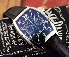 Reloj de pulsera de acero inoxidable para hombre, cronógrafo de cuarzo, con calendario completo, correa de cuero, para negocios, marca superior, 2021