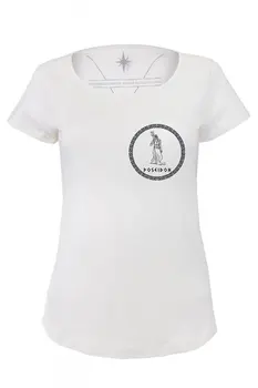 

Angemiel Wear Greek God Poseidon Pocket Cotton White Women 'S T-Shirt