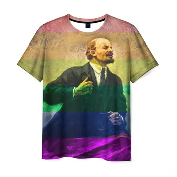 

Men's T-shirt 3D rainbow Lenin