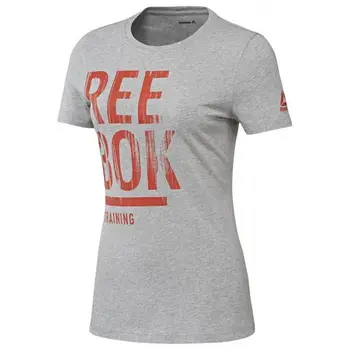 

Women’s Short Sleeve T-Shirt Reebok Training Split Tee Grey