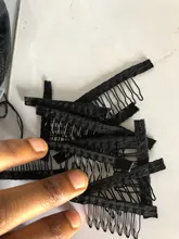 Alileader 12 unids/lote Peluca de pelo peluca tapa peines para extensiones y Clips con encaje para peluca Cap
