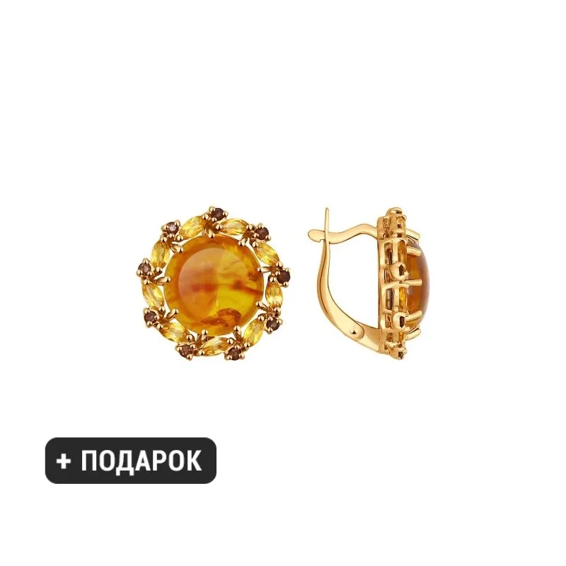 Серьги SOKOLOV из золота с миксом камней