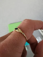 LouLeur Plata de Ley 925 auténtica negro circonita con forma de ojo anillos minimalista mujer de oro anillos de apertura para las mujeres joyería de moda regalos