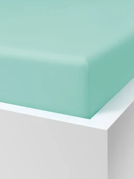 

Проcтыня натяжная сатин 200x200+25 см, DeНАСТИЯ, мятный