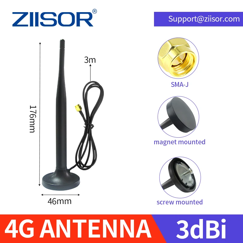 4G Antenna SMA Male Wifi for Router LTE Omnidirectional Screw Fixing Aerial with Magnet 4g antenna lte antenna wifi antenna