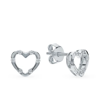 

Silver earrings with cubic zirconia sunlight sample 925