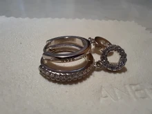 ANENJERY plata esterlina 925 1 par 26 alfabeto carta pendientes de aro inicial Zircon pendientes para Mujeres Hombres joyería de nombre S-E1169