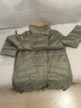 Luzuzi-Chaqueta de plumón de doble cara con cuello alto para mujer, Parkas largas acolchadas cálidas con doble botonadura de plumón de pato blanco para invierno