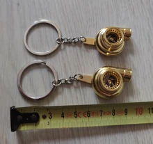 Llavero giratorio de turbina creativa, accesorio de Metal con modificación de coche, anillo automático, 1 Uds.