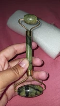 Rodillos de piedra de Jade para masaje Facial, Piedra Rosa de cuarzo Natural, para adelgazar la barbilla, estiramiento Facial, cuidado de la piel