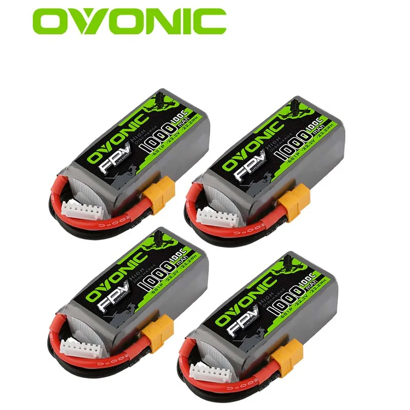 Литий полимерный аккумулятор OVONIC 22 2 в 1000 c мАч 6S XT60 для FPV Фристайл гоночный