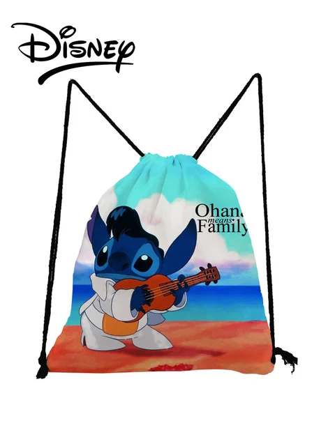 Disney Lilo Stitch Drawstring Bags Cute Cartoon Child Small Backpack Eco Reusable Travel Storage Bag Minimalist Swim Backpack sk1647 Lilo Stitch