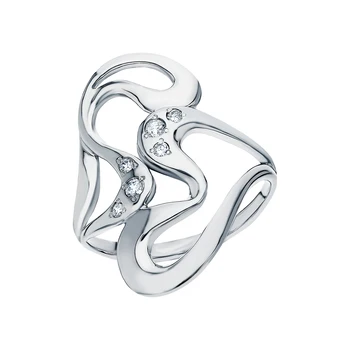 

Silver ring with cubic zirconia sunlight sample 925
