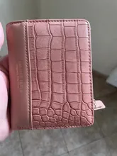 Billeteras con patrón de cocodrilo para mujer, Mini monedero, cartera pequeña de piel sintética para mujer, Tarjetero con cremallera plegable, novedad