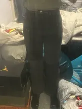 Iamhotty-Vaqueros rectos de retales para mujer, ropa de calle desgastada Vintage de cintura alta para novios, Mom y2k, 2020