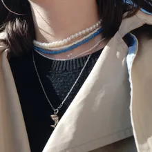 Collares de Cuentas pequeñas de estilo bohemio para mujer, Gargantilla corta Bohemia, colgante, collar, joyería de cuello fresca, 14 colores