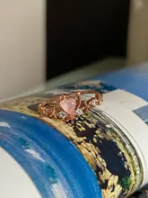 Anillo de flor de cristal exquisito, joyería de moda con carácter, anillo de apertura hembra versátil de amor dulce