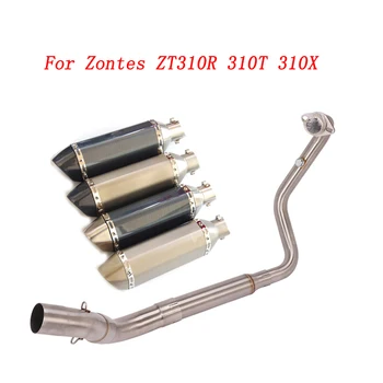 Escape Motorcycle Exhaust Head Link Pipe And Muffler Stainless Steel Exhaust System For Zontes ZT310R 310T 310X All Years