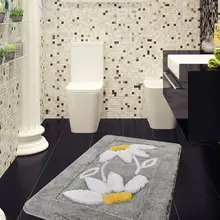 Коврик для ванной-коврики | коврик для ванной нескользящие Противоскользящие коврики серый ромашка 60X100 см