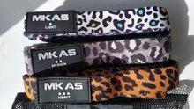 MKAS-Bandas de resistencia largas para Fitness, conjunto de tela de entrenamiento para ejercicio, bandas elásticas para glúteos, asistencia para mujer, 3 piezas