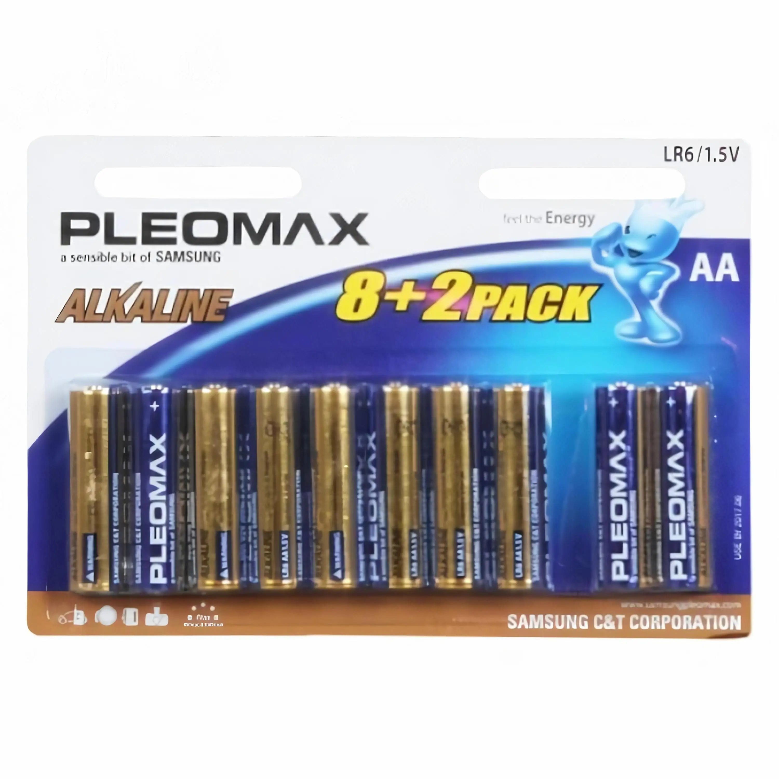 Батарейка пальчиковая SAMSUNG PLEOMAX 1.5 вольт щелочная LR6/AA/316 10 штук в упаковке |
