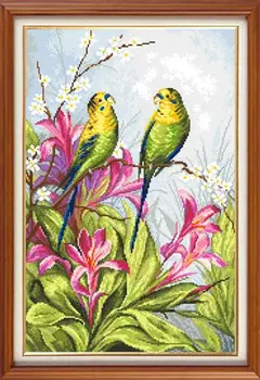 

X-1149 set for embroidery expressions 'попугаи', 23x36 cm