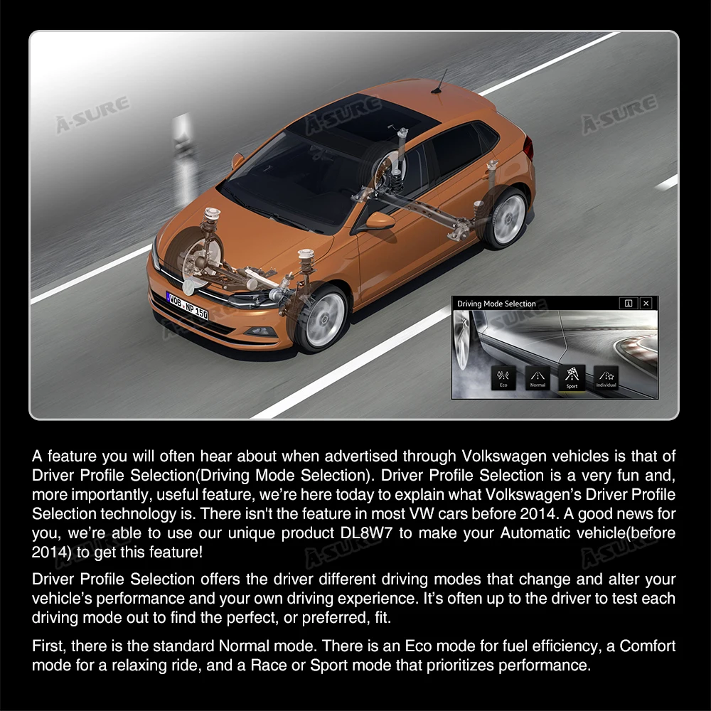 A-Sure выбор режима вождения Android автомобильное радио стерео gps CarPlay для Volkswagen VW Passat Tiguan Polo Golf 5 6 Caddy Touran