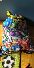 Bolsa de almacenamiento con cordón para niños y niñas, mochila informal con estampado de dibujos animados Super Zings, ideal para regalo