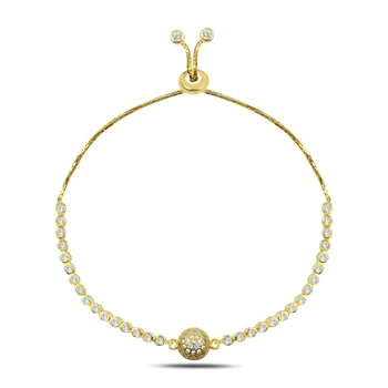 

Silver 925 Sterling Zircon Cubic Zirconia Watercourse Elevator Bracelet