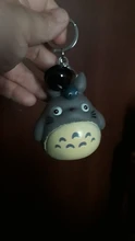 LLavero de animales de Totoro para hombre o mujer, llavero de piel con abalorio de Metal para bolso de coche