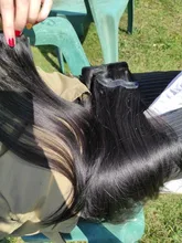 Extensiones de cabello humano con Clip de 120g, conjunto liso de 8 Uds., pelo Remy hecho a máquina, extensión de cabello humano 100%