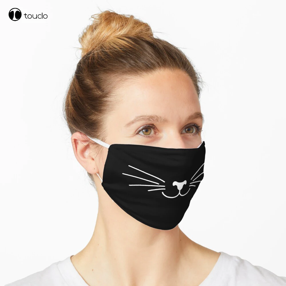 Cute cat Face Mask Filter Pocket Cloth Reusable Washable