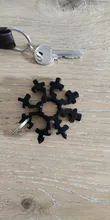 Copo de nieve multiherramienta 16-en-1 nieve Multi-herramienta destornillador bicicleta herramientas llavero bolsa etiqueta M4 M5 M6 llave hexagonal clave abrelatas de botella