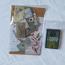 Paper-Sticker Stamp Label Scrapbooking Journal-Decoration Bullet Ticket-Plant Retro Golden