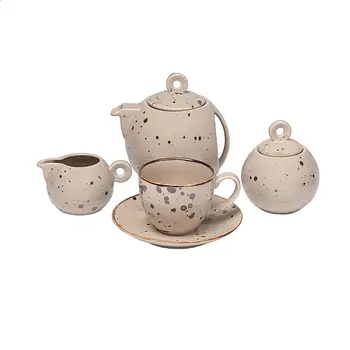 

Cottage brown tea set 15 items