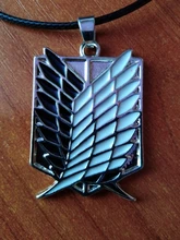 De Metal Anime ataque en las alas de la libertad titanium collar Shingeki no Kyojin collar cosplay collar de la encuesta