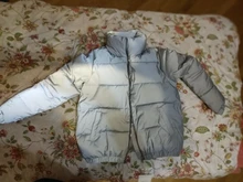 Puffer Jackets Coat Streetwear Reflective Women Winter Warm Night No AS262 Loose Fluorescent