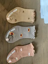 Calcetines con volantes para niñas de 0 a 5 años, calcetín tobillero de algodón suave, con patrón de flores, antideslizantes