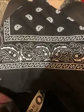 Pañuelo cuadrado de Cachemira roja para mujer, hombre, niño y niña, Bandana 2020 algodón, moda de Hip Hop, 54cm x 54cm, negro, 100%