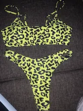 Beach Bikini Swimsuit Wear Snakeskin Leopard Push-Up Female Women Sexy