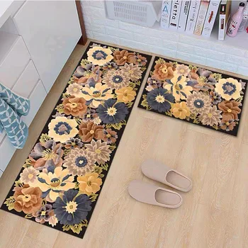 

Anti-slip Home Kitchen Mat Bathroom Carpet Entrance Door Mat Hallway Floor Area Rugs Machine Wash