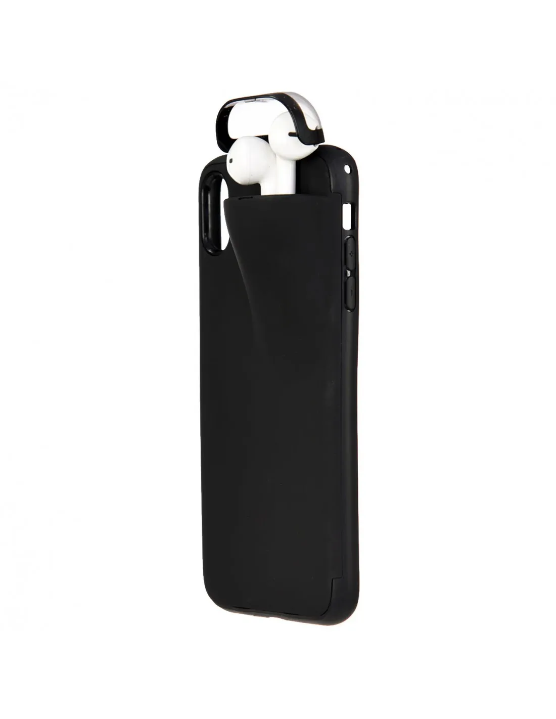 Black headphone Holder case for iPhone XS Max