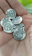 HOGWARTS etiqueta colgante academia de magia encantos oscuro colgante de Magic Charms DIY joyería de encanto de 20mm Chapado en plata encanto A2025 10 Uds