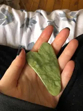 Jade Guasha tablero de masaje de piedra Natural Gua Sha raspador de herramienta de belleza cuidado de la salud Meridian raspado de perder peso SPA masajeador