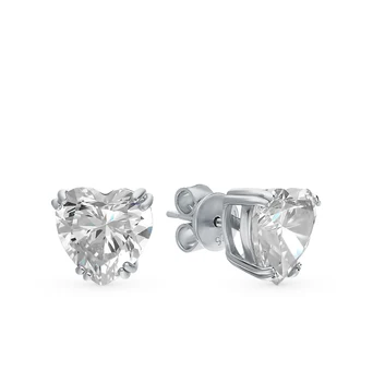 

Silver earrings with cubic zirconia sunlight sample 925 test