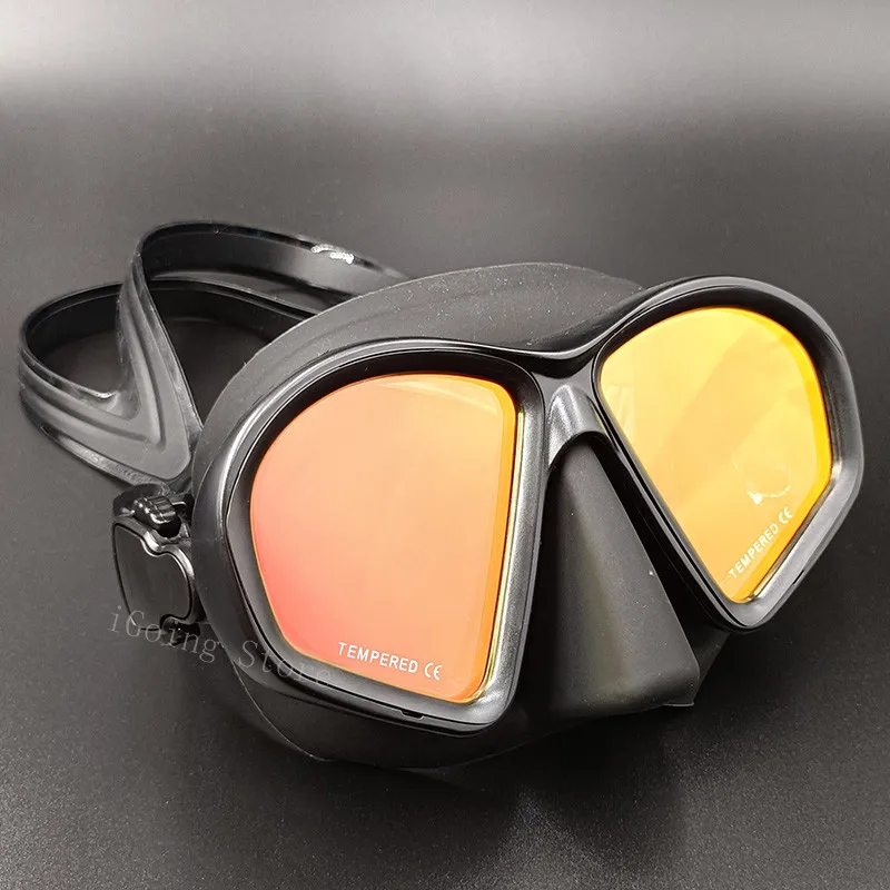 Mirror Lens Diving Mask Professional Scuba Diving Masks Snorkeling Set Anti-Fog Goggles Glasses Swimming Fishing Pool Equipment