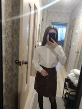 Blouses Shirts Spring Casual Tops Long-Sleeve Foxmertor Women 100%Cotton Pocket Blusas