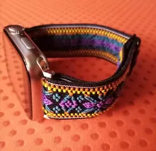 Correa de nailon elástico Bohemia para Apple Watch, banda elástica ajustable de 38mm, 40mm, 42mm y 44mm para Iwatch Series 6, 5, 4 y 3
