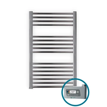 

Farho NOVA Lit chrome electric towel rail radiator (800x500mm)